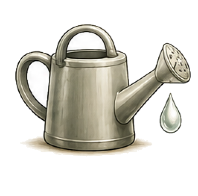 Watering can illustration